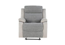 U6027 GREY/LT GREY GLIDER RECLINER