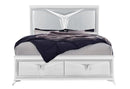 ROMO WHITE KING BED WITH LED
