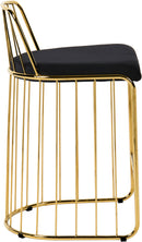 Gio Black Velvet Stool - NY Furniture Direct (NY)