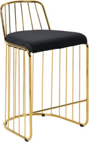 Gio Black Velvet Stool - NY Furniture Direct (NY)