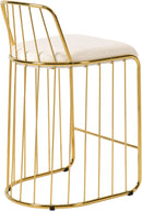 Gio Cream Velvet Stool - NY Furniture Direct (NY)