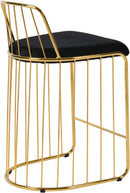 Gio Black Velvet Stool - NY Furniture Direct (NY)