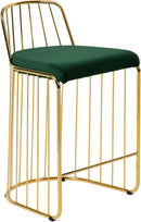 Gio Green Velvet Stool - NY Furniture Direct (NY)