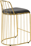 Gio Grey Velvet Stool - NY Furniture Direct (NY)