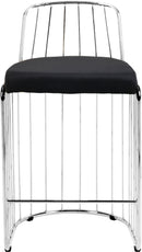Gio Black Velvet Stool - NY Furniture Direct (NY)