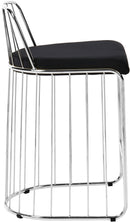 Gio Black Velvet Stool - NY Furniture Direct (NY)