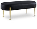 Gia Black Velvet Bench - NY Furniture Direct (NY)