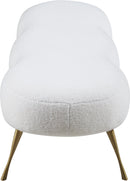 Nube White Faux Sheepskin Fur Bench - NY Furniture Direct (NY)
