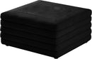 Lorenzo Black Velvet Ottoman - NY Furniture Direct (NY)