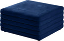 Lorenzo Navy Velvet Ottoman - NY Furniture Direct (NY)