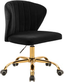 Finley Black Velvet Office Chair