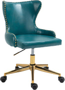 Hendrix Blue Faux Leather Office Chair - NY Furniture Direct (NY)