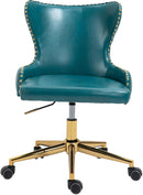 Hendrix Blue Faux Leather Office Chair - NY Furniture Direct (NY)