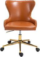 Hendrix Cognac Faux Leather Office Chair - NY Furniture Direct (NY)