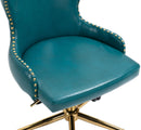 Hendrix Blue Faux Leather Office Chair - NY Furniture Direct (NY)