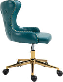 Hendrix Blue Faux Leather Office Chair - NY Furniture Direct (NY)
