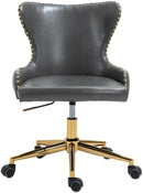 Hendrix Grey Faux Leather Office Chair - NY Furniture Direct (NY)