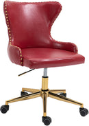 Hendrix Red Faux Leather Office Chair - NY Furniture Direct (NY)