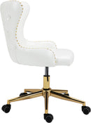 Hendrix White Faux Leather Office Chair - NY Furniture Direct (NY)