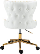 Hendrix White Faux Leather Office Chair - NY Furniture Direct (NY)