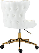Hendrix White Faux Leather Office Chair - NY Furniture Direct (NY)