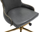 Hendrix Grey Faux Leather Office Chair - NY Furniture Direct (NY)
