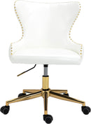 Hendrix White Faux Leather Office Chair - NY Furniture Direct (NY)