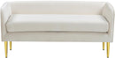 Audrey Cream Velvet Bench - NY Furniture Direct (NY)
