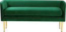 Audrey Green Velvet Bench - NY Furniture Direct (NY)
