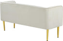 Audrey Cream Velvet Bench - NY Furniture Direct (NY)