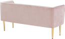 Audrey Pink Velvet Bench - NY Furniture Direct (NY)