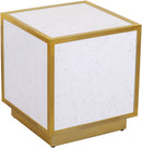 Glitz White Faux Marble End Table - NY Furniture Direct (NY)