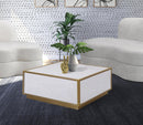 Glitz White Faux Marble Coffee Table - NY Furniture Direct (NY)
