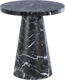Omni Black Faux Marble End Table - NY Furniture Direct (NY)