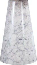 Omni White Faux Marble End Table - NY Furniture Direct (NY)