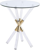 Mercury Acrylic/Gold End Table