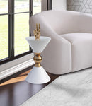 Malia White / Gold End Table - NY Furniture Direct (NY)