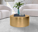 Cylinder Brushed Gold Coffee Table - NY Furniture Direct (NY)