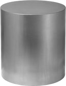 Cylinder Brushed Chrome End Table - NY Furniture Direct (NY)