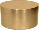 Cylinder Brushed Gold Coffee Table - NY Furniture Direct (NY)