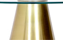 Glassimo Brushed Gold Coffee Table - NY Furniture Direct (NY)
