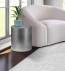 Cylinder Brushed Chrome End Table - NY Furniture Direct (NY)