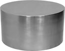 Cylinder Brushed Chrome Coffee Table - NY Furniture Direct (NY)
