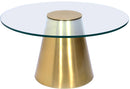 Glassimo Brushed Gold Coffee Table - NY Furniture Direct (NY)