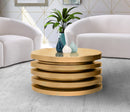 Levels Brushed Gold Coffee Table - NY Furniture Direct (NY)