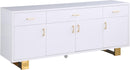Excel White Lacquer Sideboard/Buffet - NY Furniture Direct (NY)