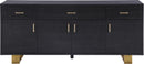Excel Grey Oak Veneer Lacquer Sideboard/Buffet - NY Furniture Direct (NY)