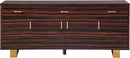 Excel Brown Zebra Wood Veneer Lacquer Sideboard/Buffet - NY Furniture Direct (NY)