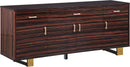 Excel Brown Zebra Wood Veneer Lacquer Sideboard/Buffet - NY Furniture Direct (NY)