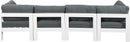 Nizuc Grey Waterproof Fabric Outdoor Patio Modular Sofa - NY Furniture Direct (NY)